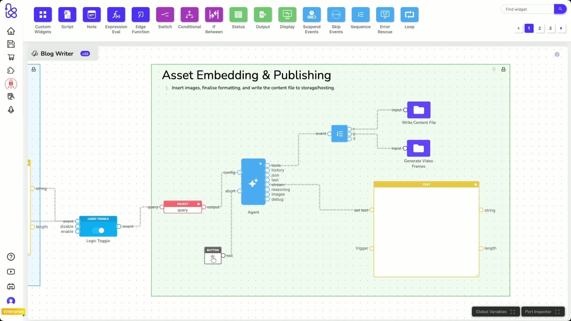 Asset Embedding & Publishing block